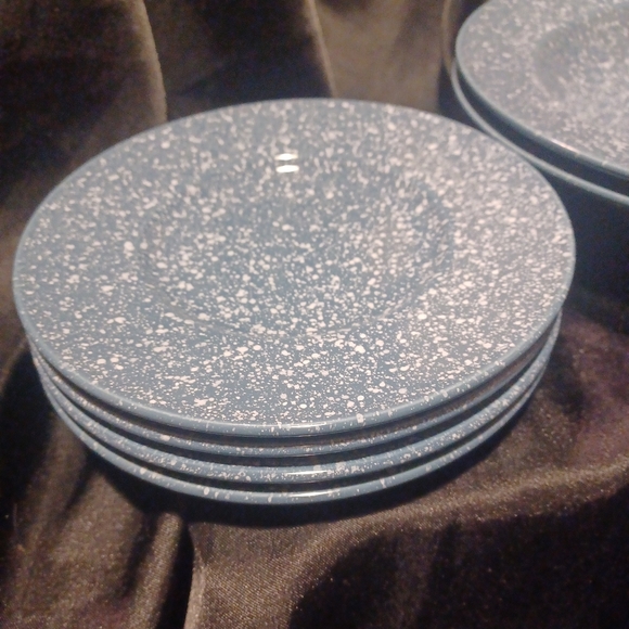 6 pc Mikasa Ultrastone Country Blue Plates - Picture 4 of 6